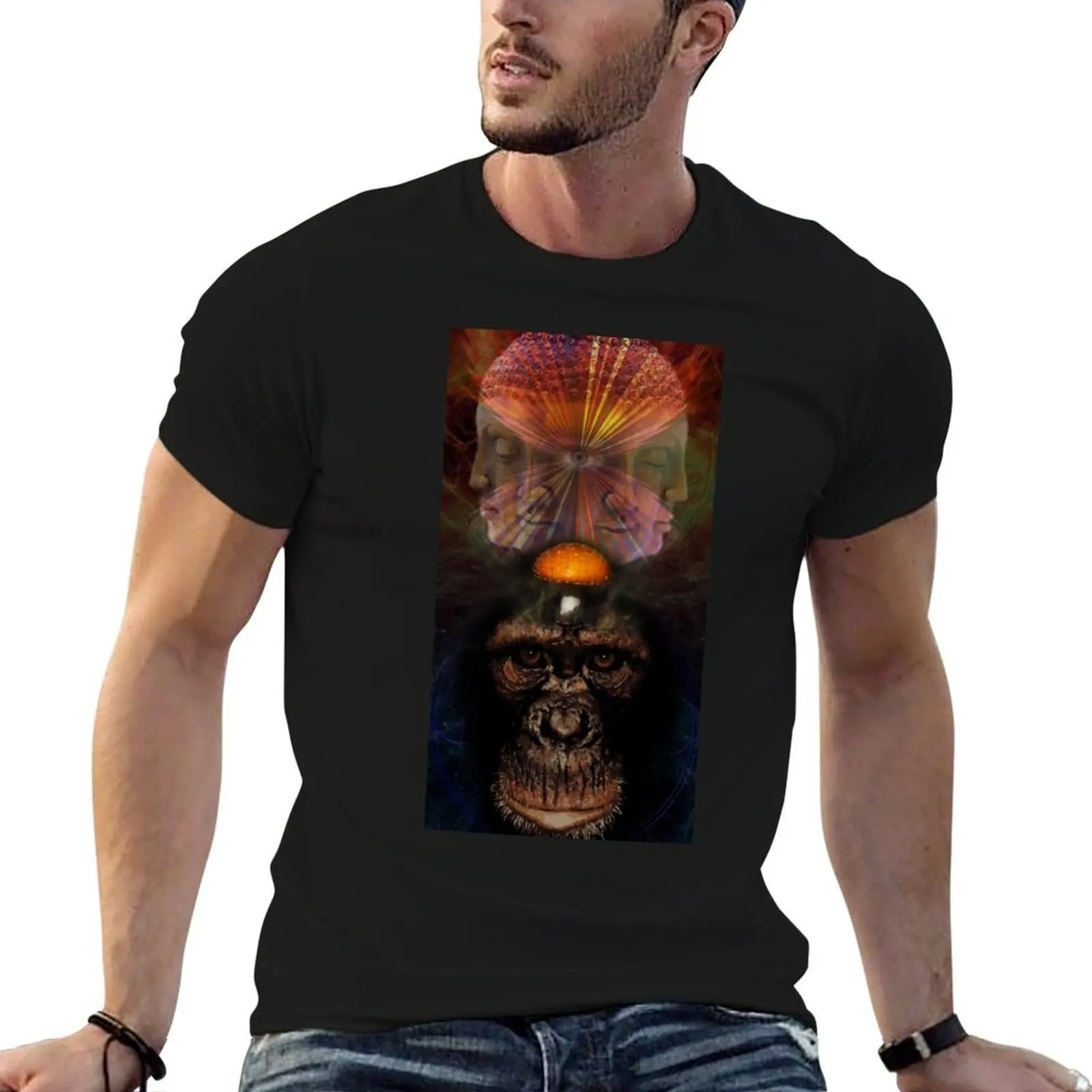 

The Higher Primate T-Shirt man t shirts graphic t shirts for man cotton soft T-Shirt