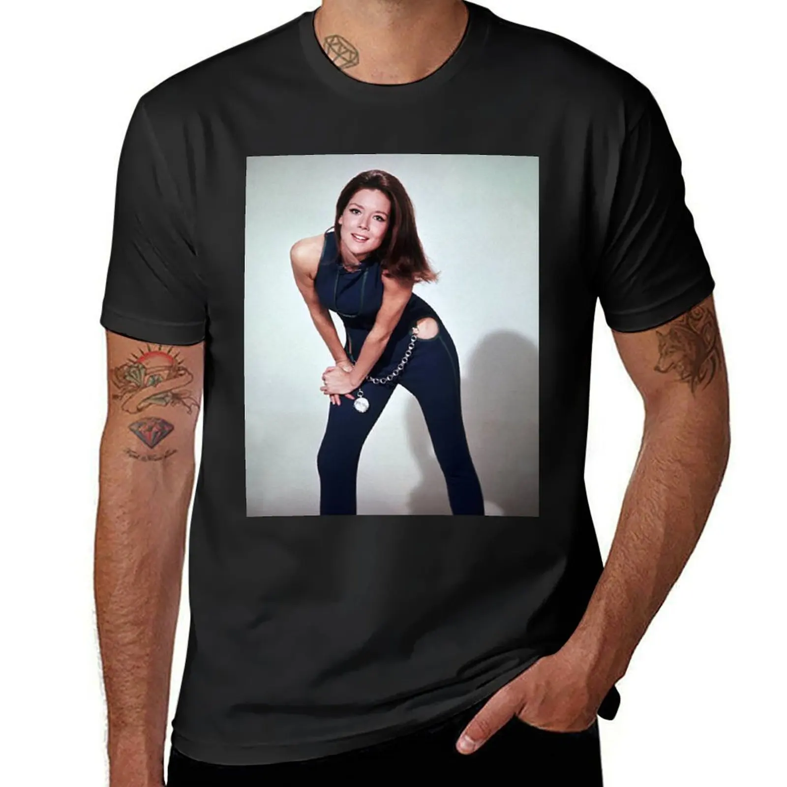 Diana Rigg T-Shirt quick drying Short sleeve tee customs sweat shirts, men