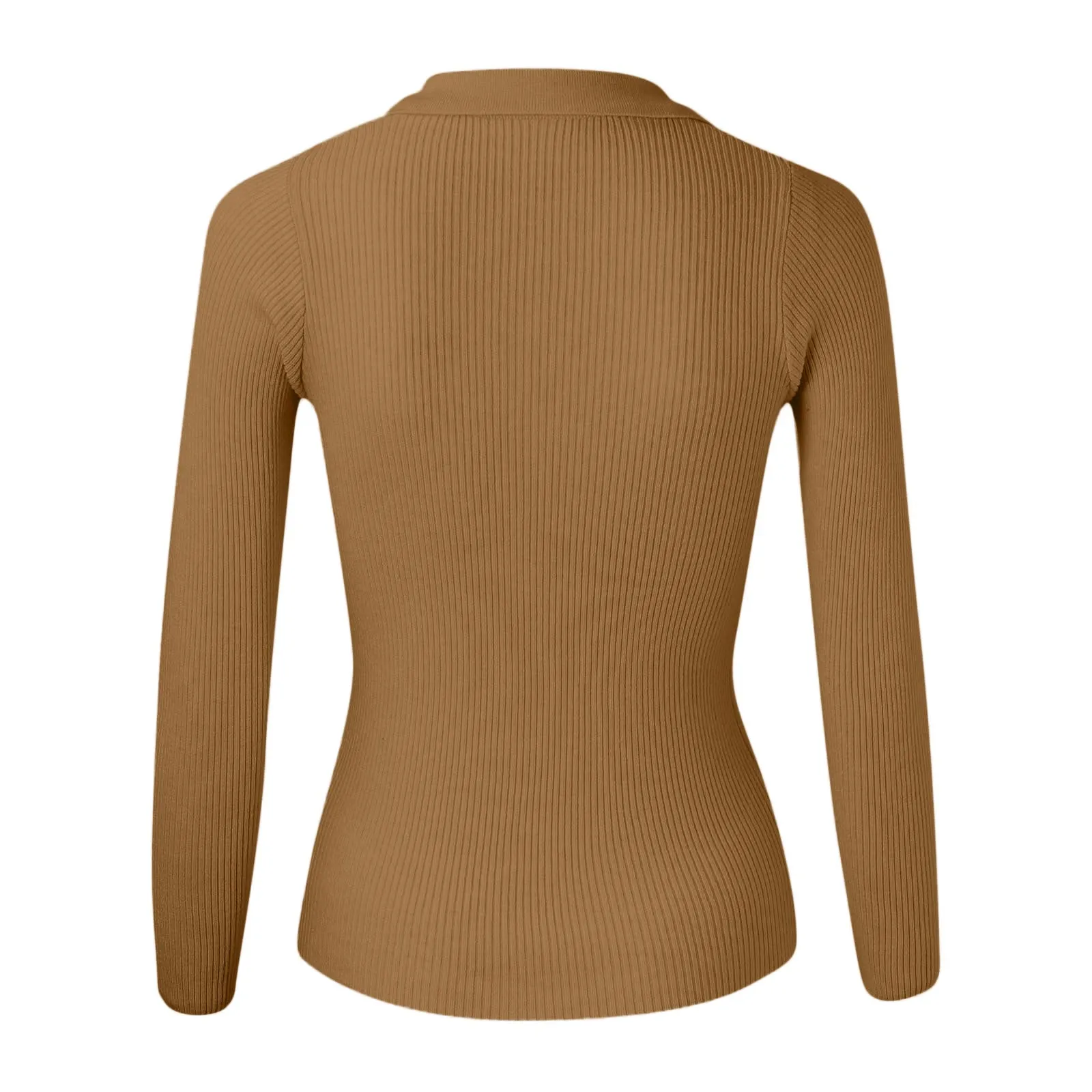 Women Solid Color Knitted Sweater Bottoming Turtleneck Sweater Tops Basic Pullover Top Exercise 90s