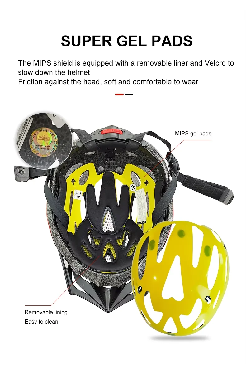 MOON Fahrradhelm Geruchshemmend Schweißfrei Atmungsaktiv mit Mips-Schutz CPSC SG-Zertifiziert Individuelles Co-Branding – Detail 8