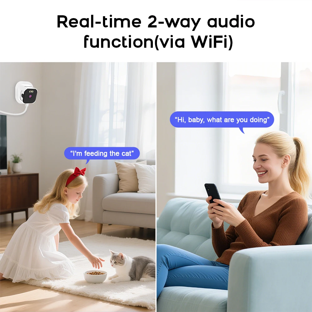 Kamera bezpieczeństwa PGST 3MP HD Mini 2.4G WiFi IP Bezprzewodowa Kamera Monitoringu CCTV Dwukierunkowe Audio Wodoodporna Kamera do Akwarium z Noktowizorem