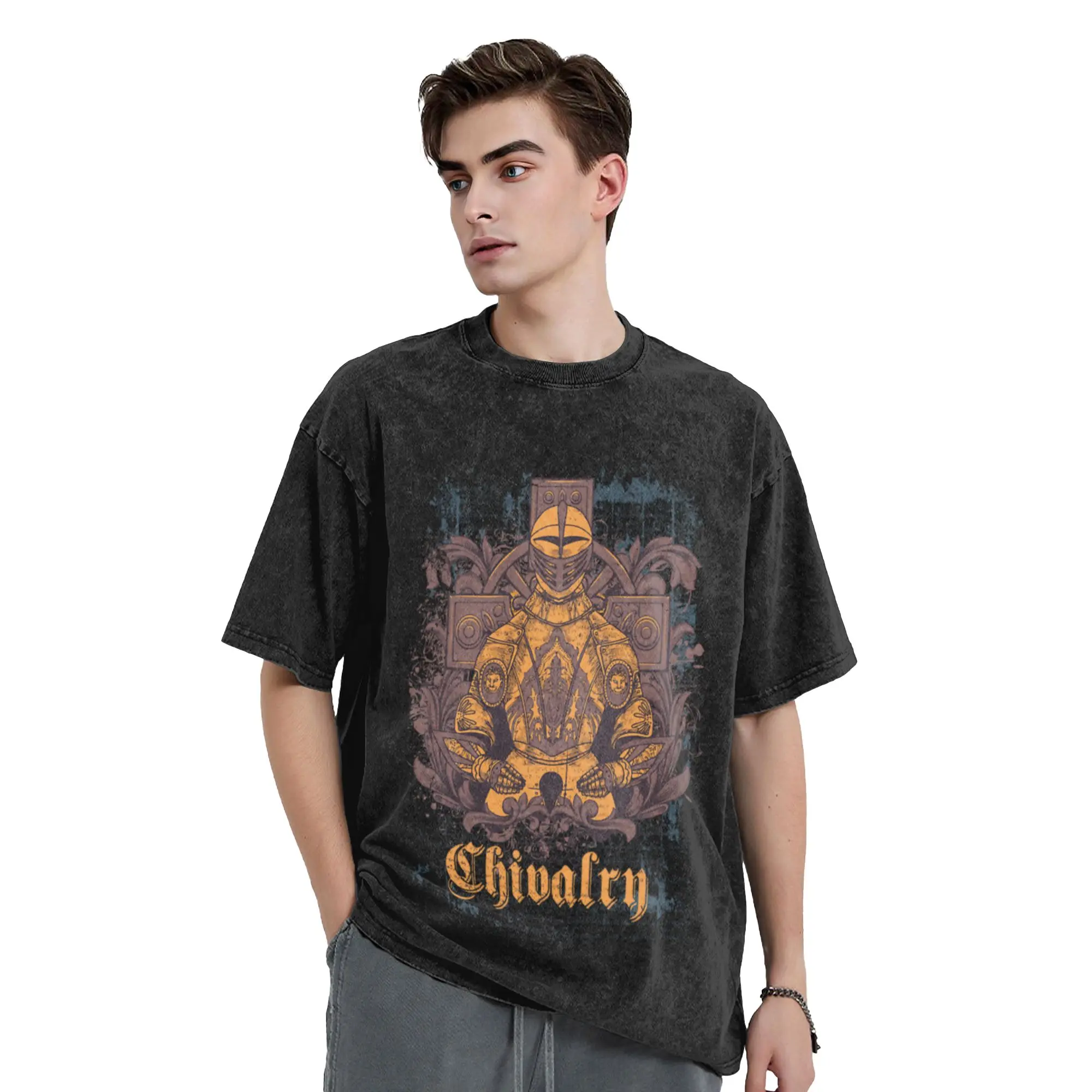 Chivalry Knight Unique Stylish A T-Shirt Oversized Short Sleeve Men's Women's Cotton Tees Tops