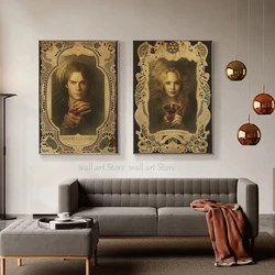 Vintage poster movie The Vampire Diaries vintage home decor canvas painting on bedroom living room wall
