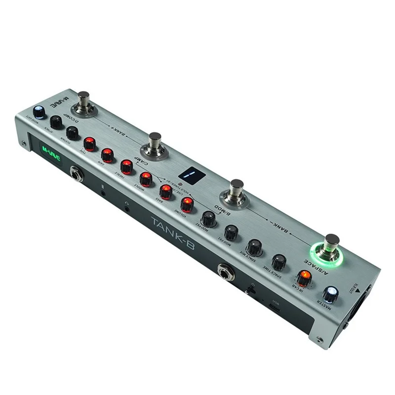 XSXS-M-Vave Integrated Effector TANK-B Multi-Function Bass Pedal TANK Effector Single Block Effector Built-In Sound Card