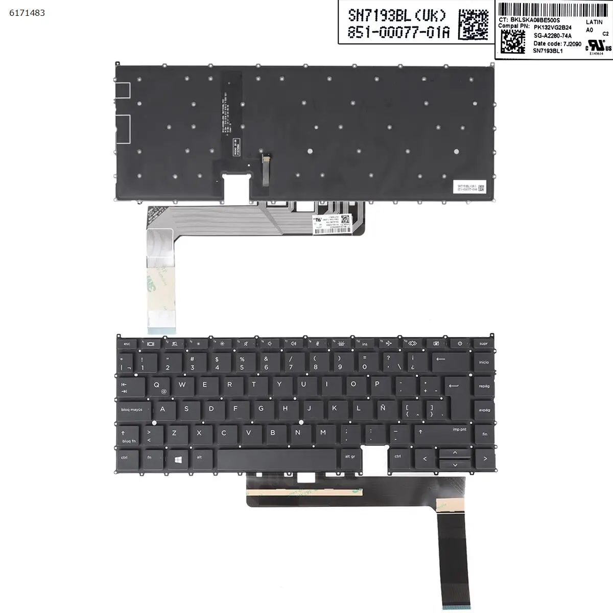 

LA Laptop Keyboard for HP EliteBook x360 1040 G7 1040 G8 Black Backlit