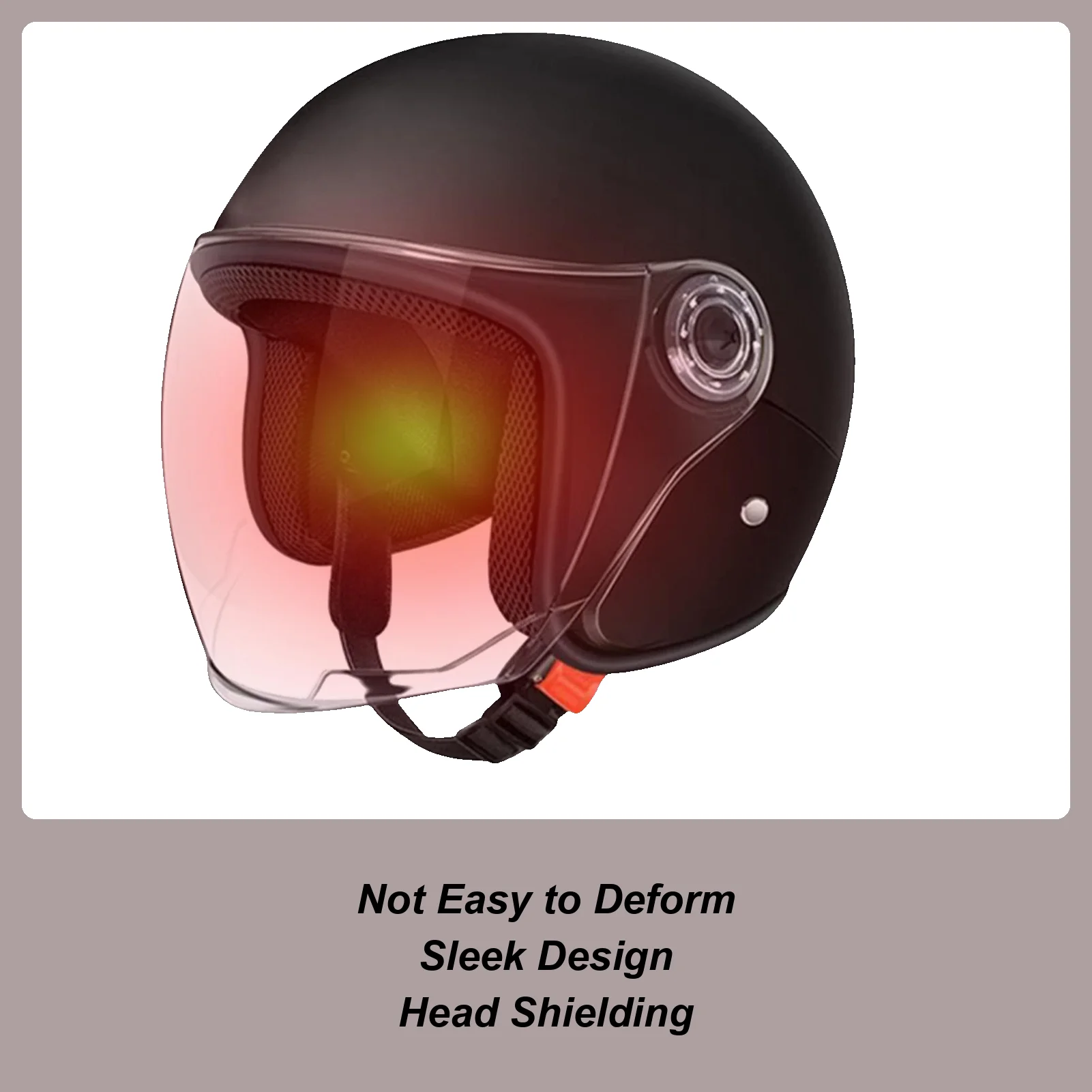 

Шлем для мотоцикла, шлем для мопеда на половину лица, дышащее защитное снаряжение с козырьком для езды на скутере, спортивного велосипеда, поездок на работу