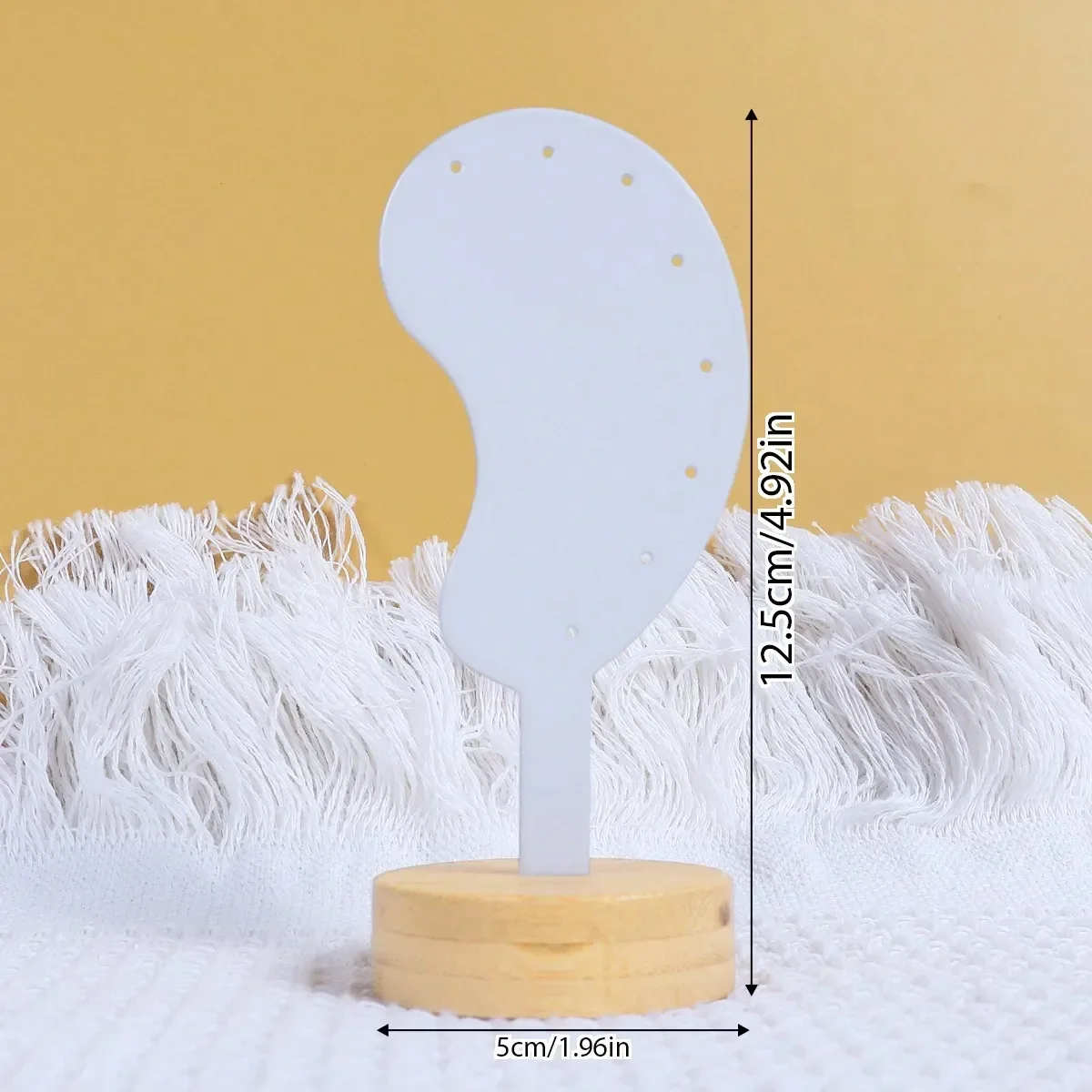 1pc Iron Ear Shaped Jewelry Earring Holder Display Stand, Suitable For Jewelry, Earrings, For Shops, Home