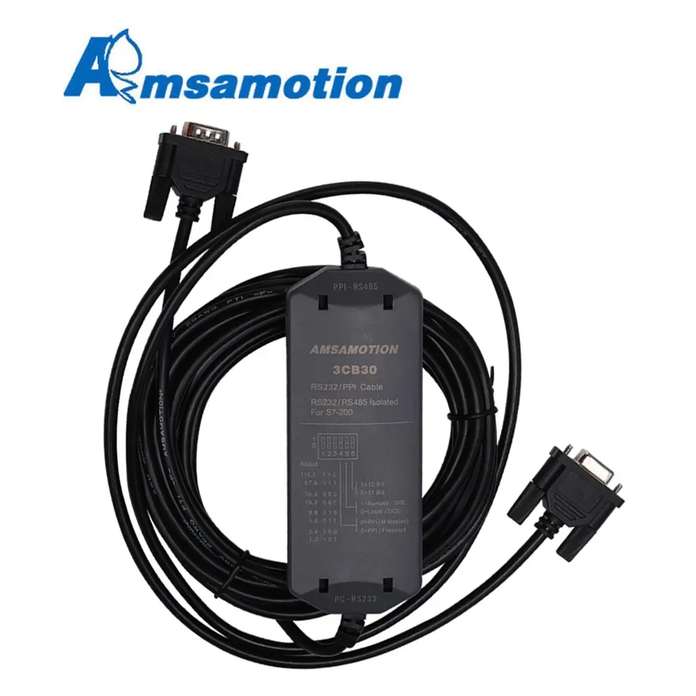 

Amsamotion S7-200 PLC Programming Cable PC-PPI+ Adapter For Siemens 6ES7901-3CB30-0XA0 Download Line 187.5kbps Support WIN7/XP