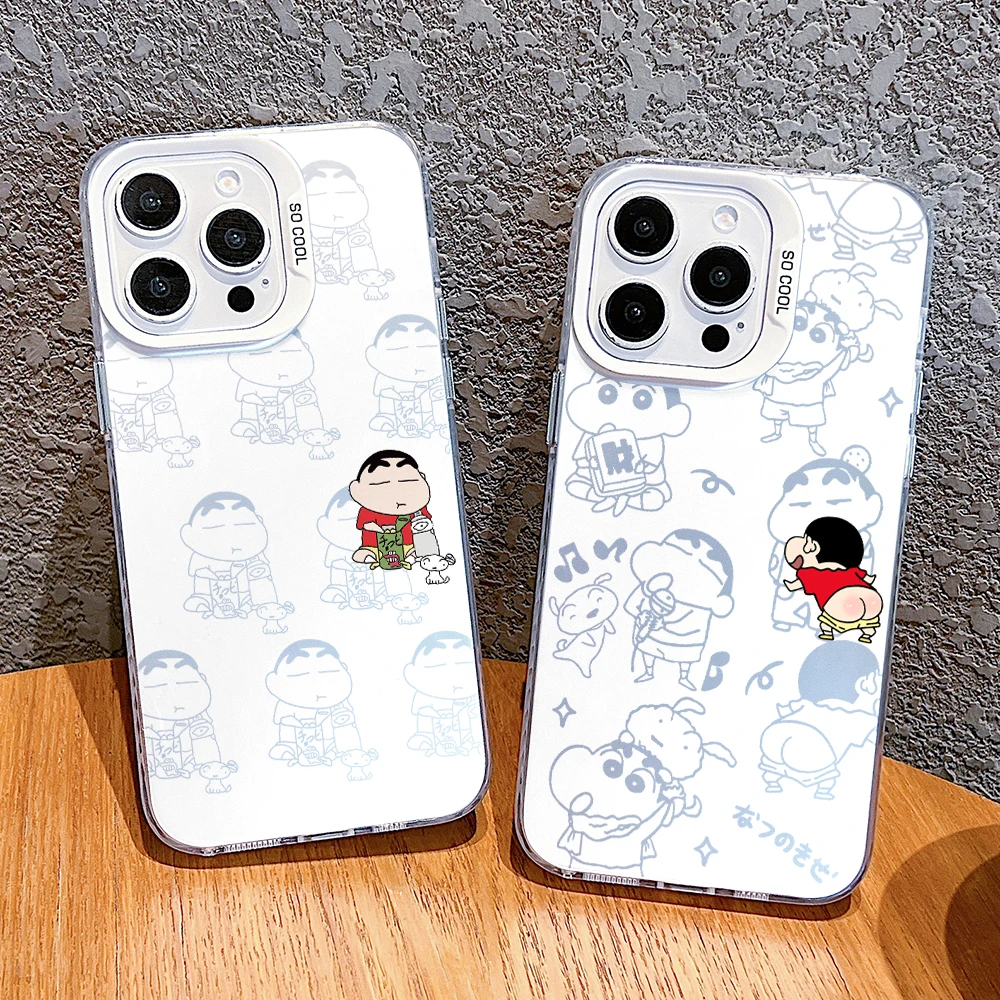 Funny Shin Chan Crayons Phone Case for Xiaomi Redmi A3 13C 9C 9T Note 13 12 12S 11 10 9 9S 8 Pro Plus 4G 5G Colorful Hard Cover