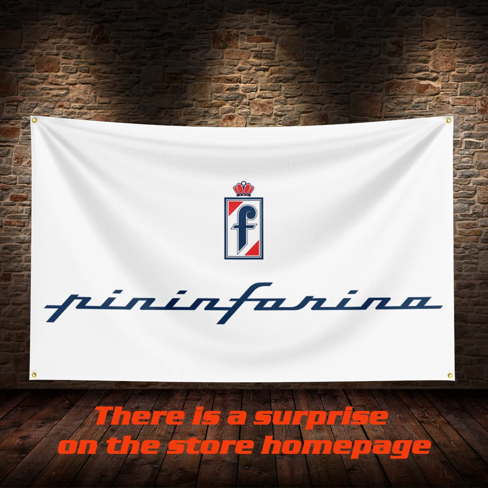 3 X 5 FT P-Pininfarinas Flag Polyester Printed Car Flag Hanging Flag for Room Garage Living Room Home Garden Decoration