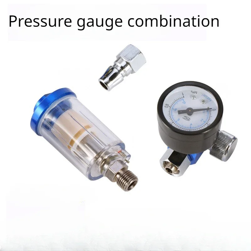 

Pressure Gauge Spray Gun Automotive Spray Gun 1/4 "air Pressure Regulator Inline Water Oil Separator Filter