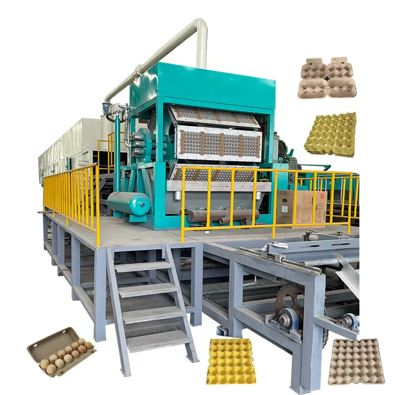 High Efficiency YG-3000 3000pcs/h Egg Tray Making Machine 4x4 Automatic Paper Pulp Molding System with Dryer