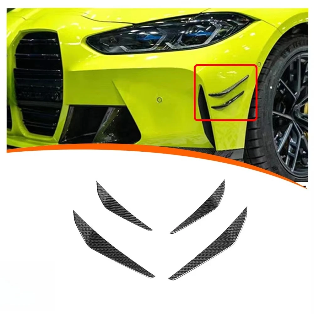 

Dry Carbon FiberSide Spoiler Front Bumper Canards Auto Performance Parts Front Bumper Side Spoiler For BMW M4 G82 M3 G80