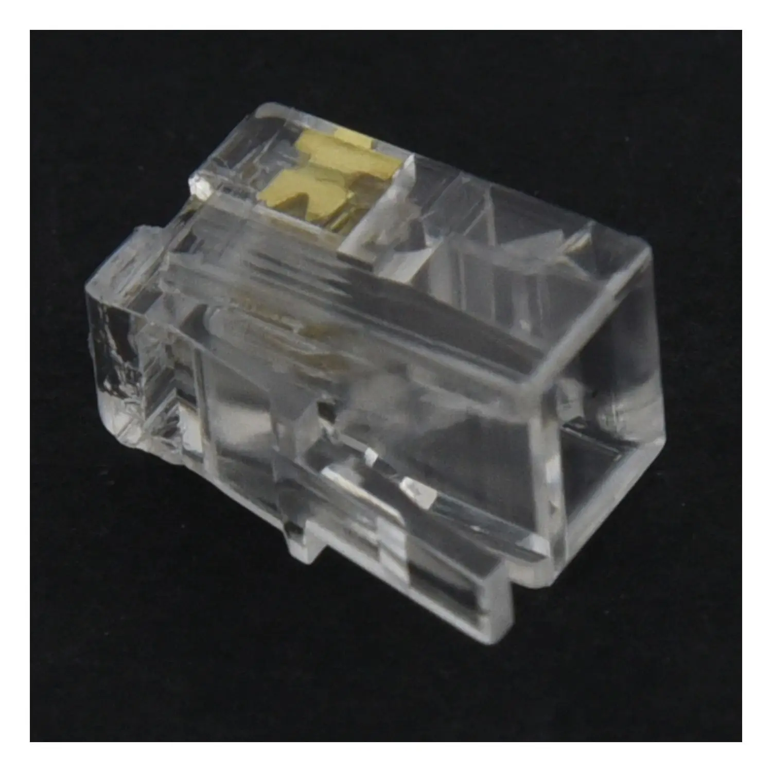SSR RJ9 4P4C موصل مقبس الهاتف 50 قطعة، شفاف