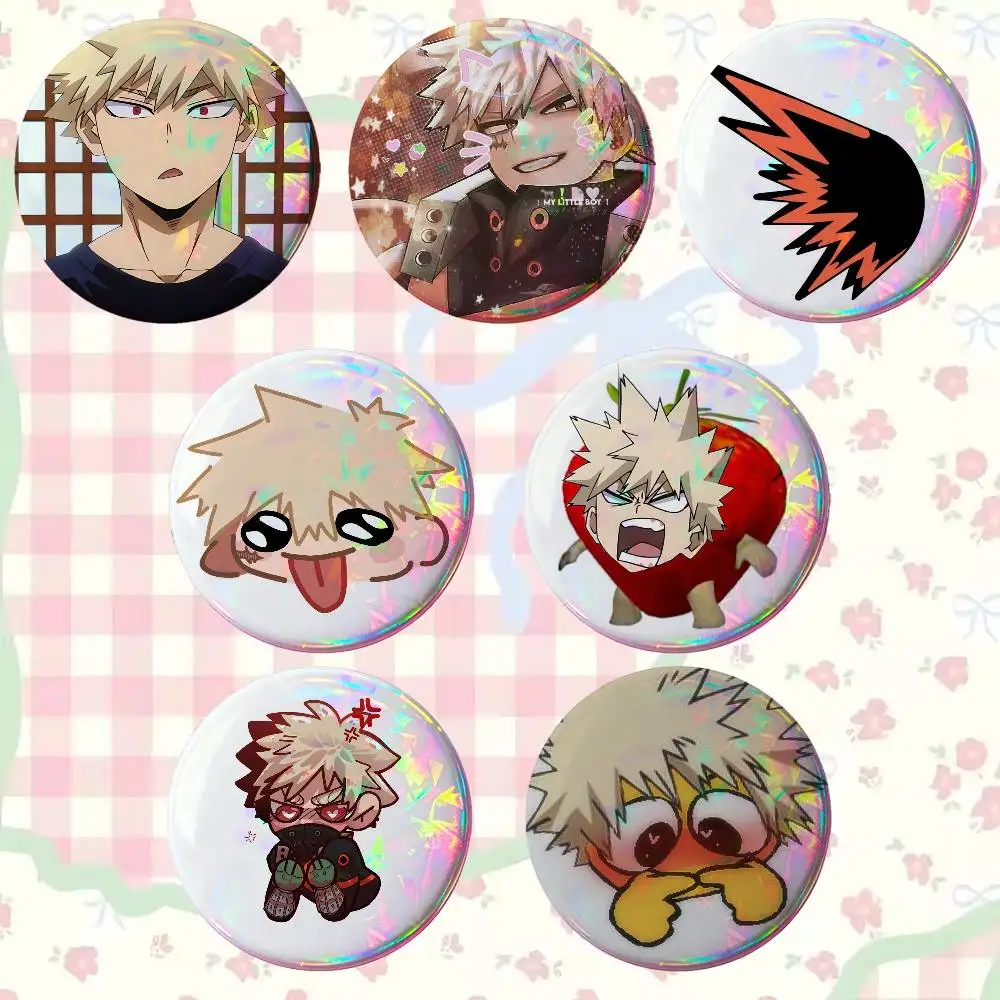 Anime Katsuki Bakugo   Badge Tinplate Coin Brooch Clothing Backpack Accessories Lapel Pin