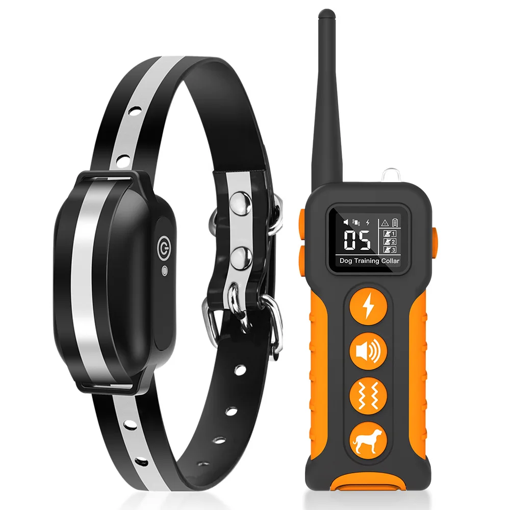 

1000m Remote Electric Dog Training Collar, IPX7 Waterproof Rechargeable Vibration Shock Static Modes Training Collar with Remote
