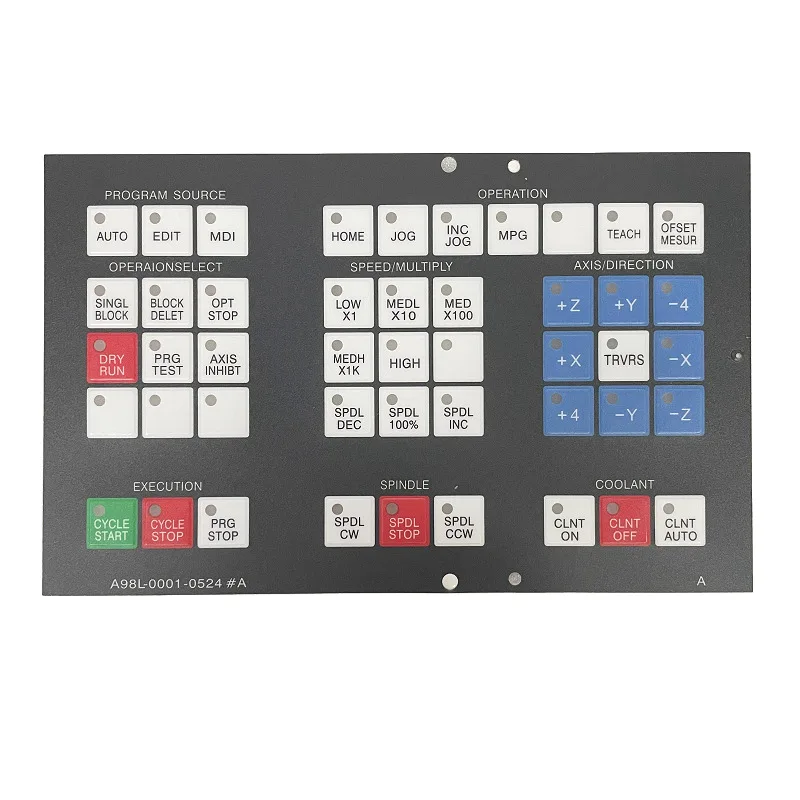 Membrane Keypad for Fanuc A98L-0001-0524#A Front Protective Film