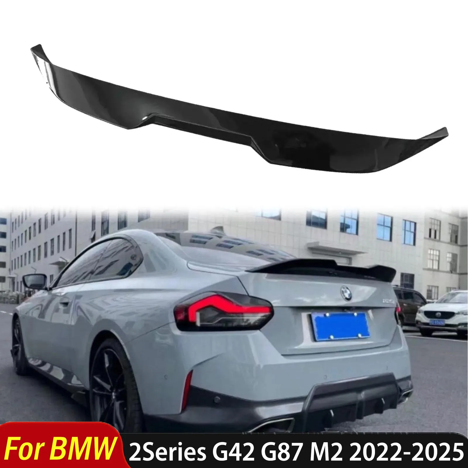 

For BMW 2022 2023 2024 2025 2Series G42 G87 M2 MP Style Trunk Rear Trunk Spoiler Wing Lip Splitter Auto Accessories Body Kit