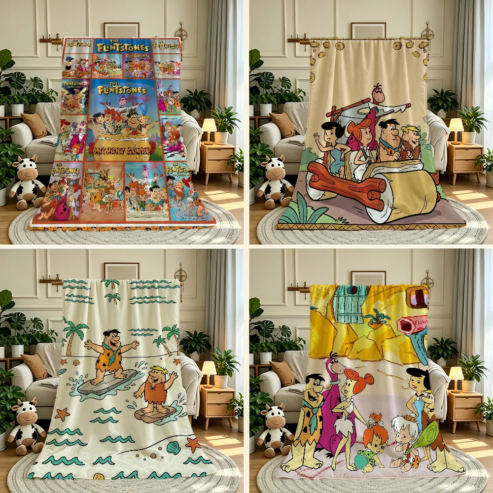 The Anime Cute Blanket Throw Super Cosy Plush Living F-flint-stones-s Room Sofa Couch Childish Birthday Gifts