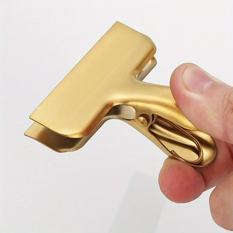 1pc Stainless Multi purpose file folder, Reusable Long Tail Clips for Food Storage, Bill, Stationery Organization