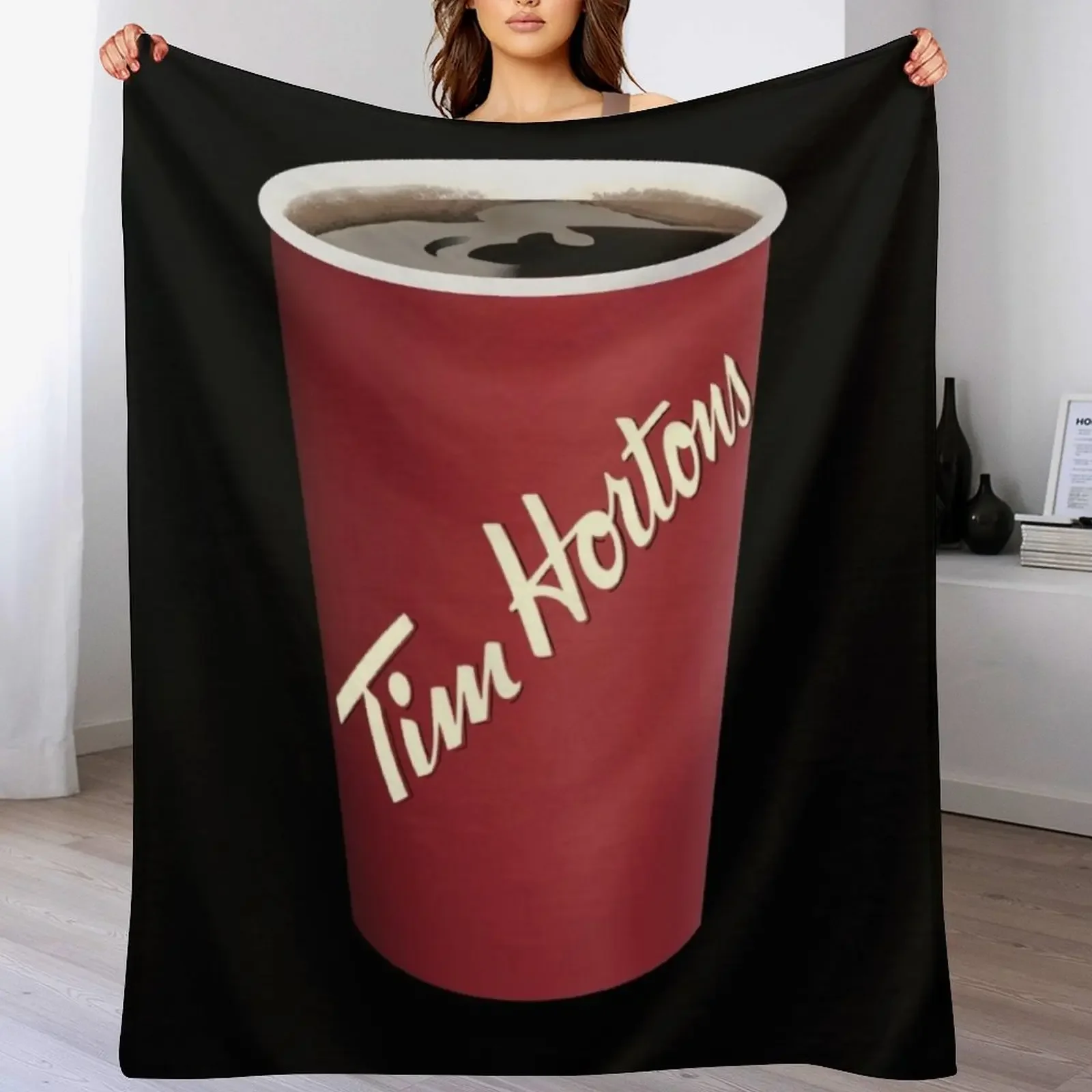 

Tim Hortons Cup Throw Blanket Sofas Furry Loose Sofa Quilt Blankets