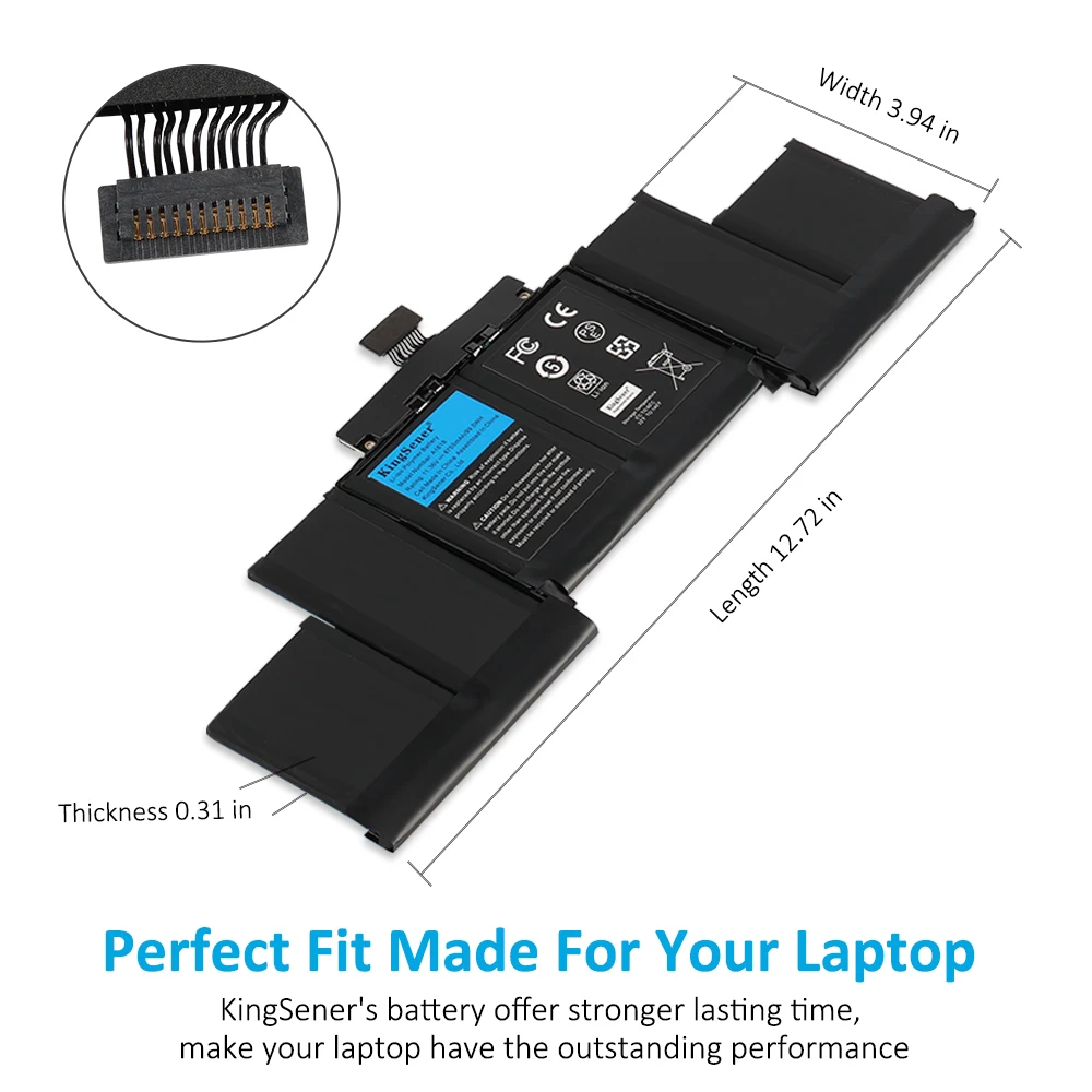 Kings ener 11,36 v 2.5wh a1618 batterie für apple macbook pro 15 "retina a1398 99,5 jahr 020-0000 mjlq2ll/a mjlt2ll/a mit werkzeugen