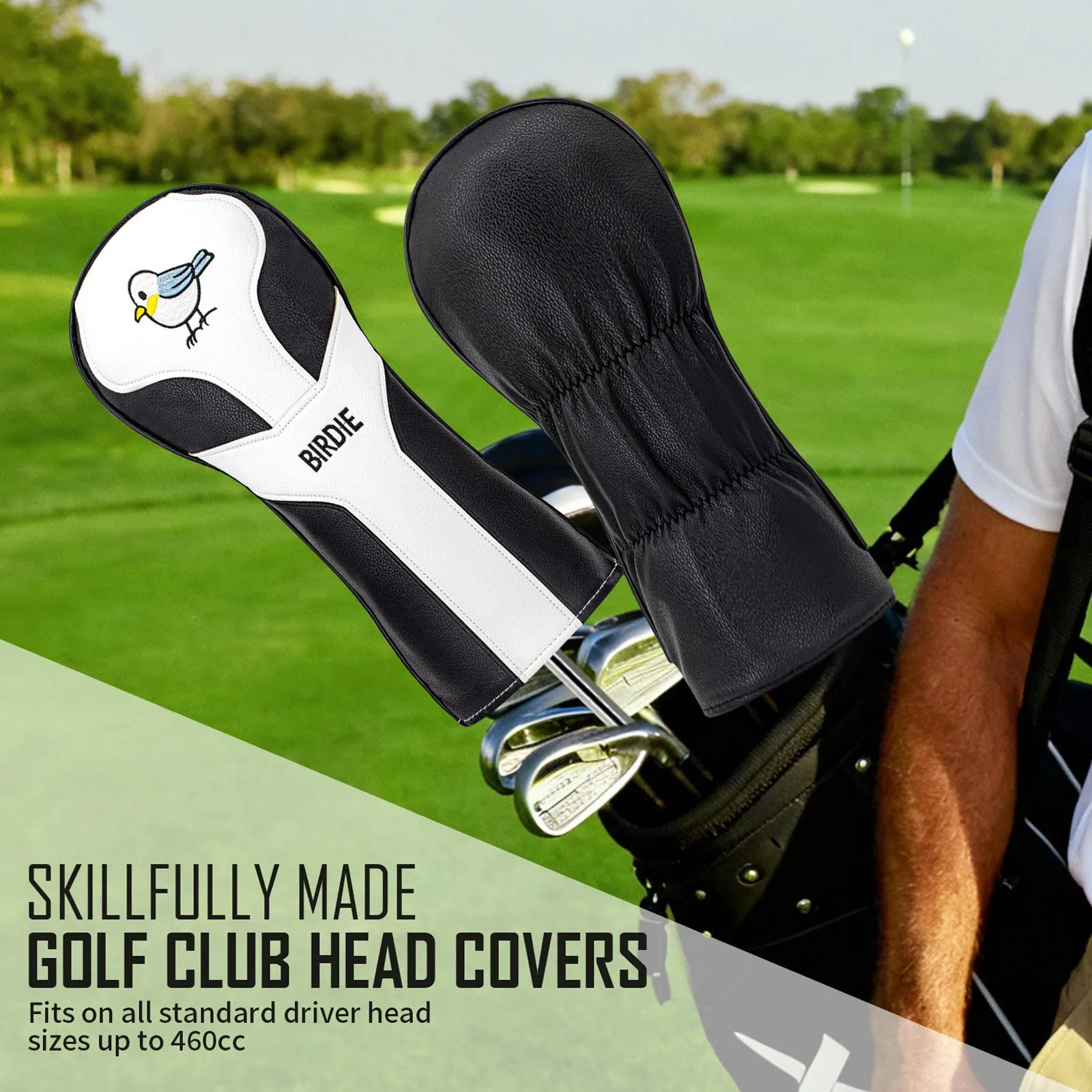 Playful Patterned Golf Driver Guard, Hand‑crafted Look Accessory For Course Usage