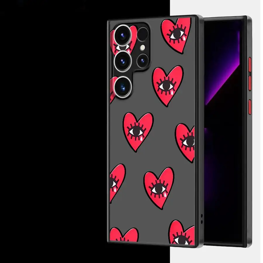Funda trasera de teléfono Love Eye Art para Samsung Galaxy S25 Edge S22 Plus S20 S24 FE S23 Ultra S9 S10 S21