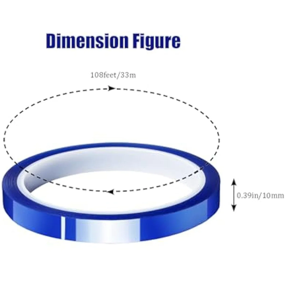 

A47ZZ 12 Rolls 10mm X33m(108ft) Heat Tape High Temperature Heat Tape Heat Transfer Tape for Heat Sublimation Press Vinyl