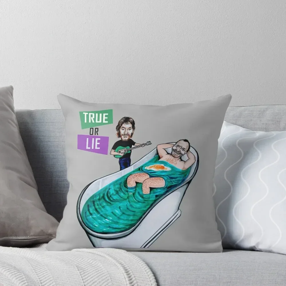 

Bob Mortimer, Chris Rea, I've popped an egg in for ya Would I Lie To You Throw Pillow New year home decor items pillow