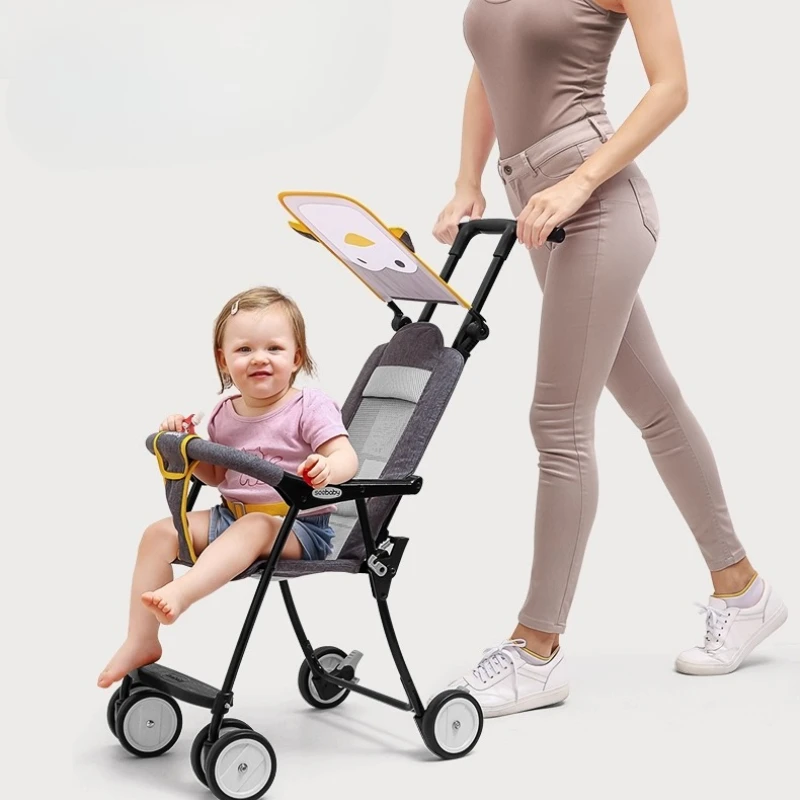 

Ultra Light Foldable Baby Stroller - Compact Umbrella Stroller for Newborn, Easy Carry Travel Stroller with Safety Harness
