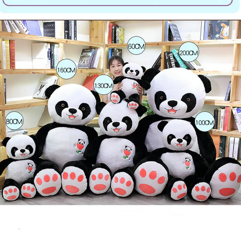 60-120CM Giant Size Cute Panda Doll Plush Toy Animals Bear Pillow Birthday Christmas Gifts Cartoon Toys Pillow Boys Girls