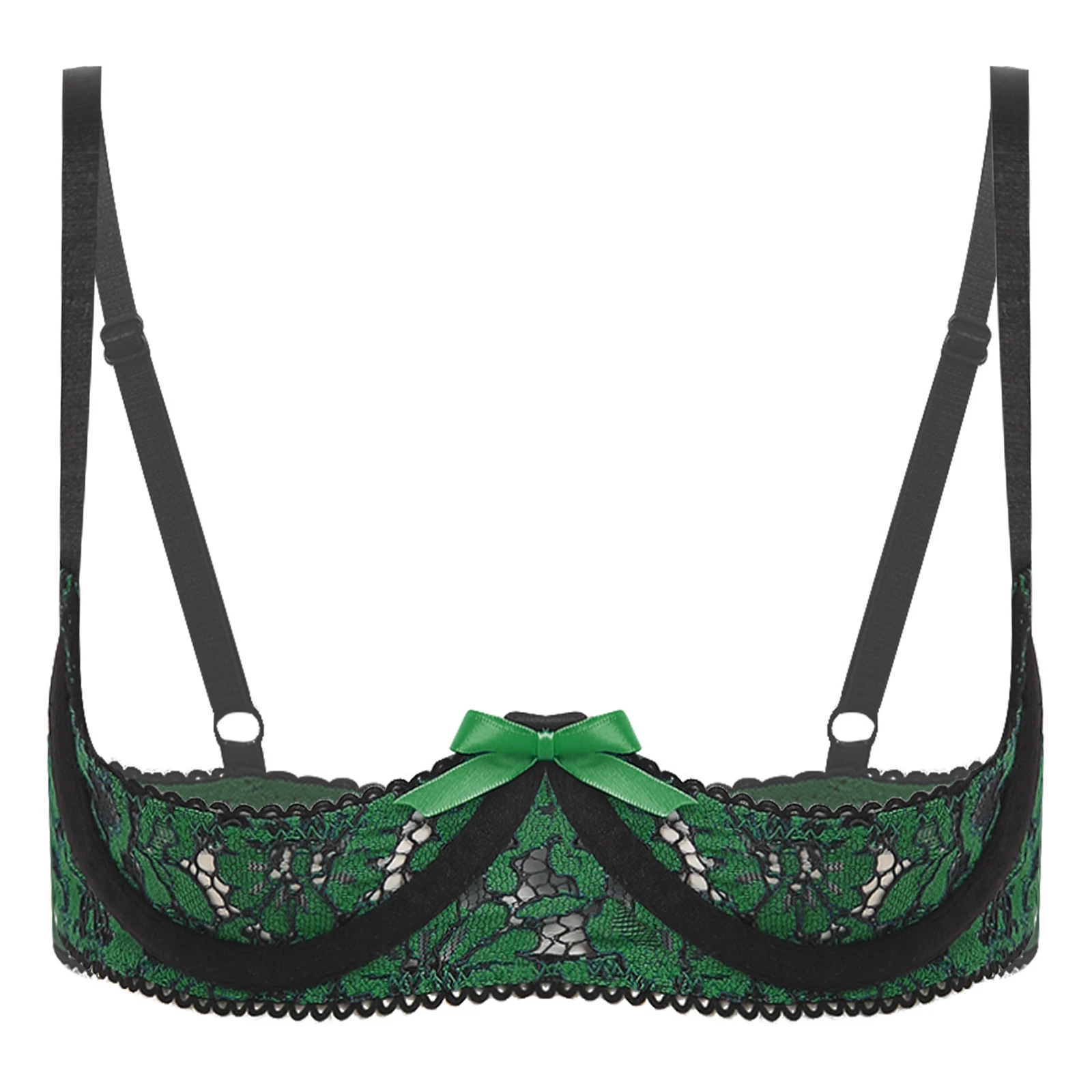 

Женский кружевной бюстгальтер пуш-ап с цветочным принтом, 1/4 чашки, бюстгальтер-балконет, соблазнительное нижнее белье, открытая соска, пуш-ап, бюстгальтер без чашек на косточках, топы