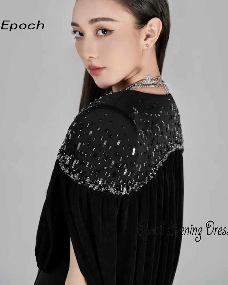 Epoch Long Evening Dress فساتين سهره سعوديه 피로연드레스 Elegant V-Neck Sequined Mermaid Cocktail Prom Party Gown For Sexy Women 2024