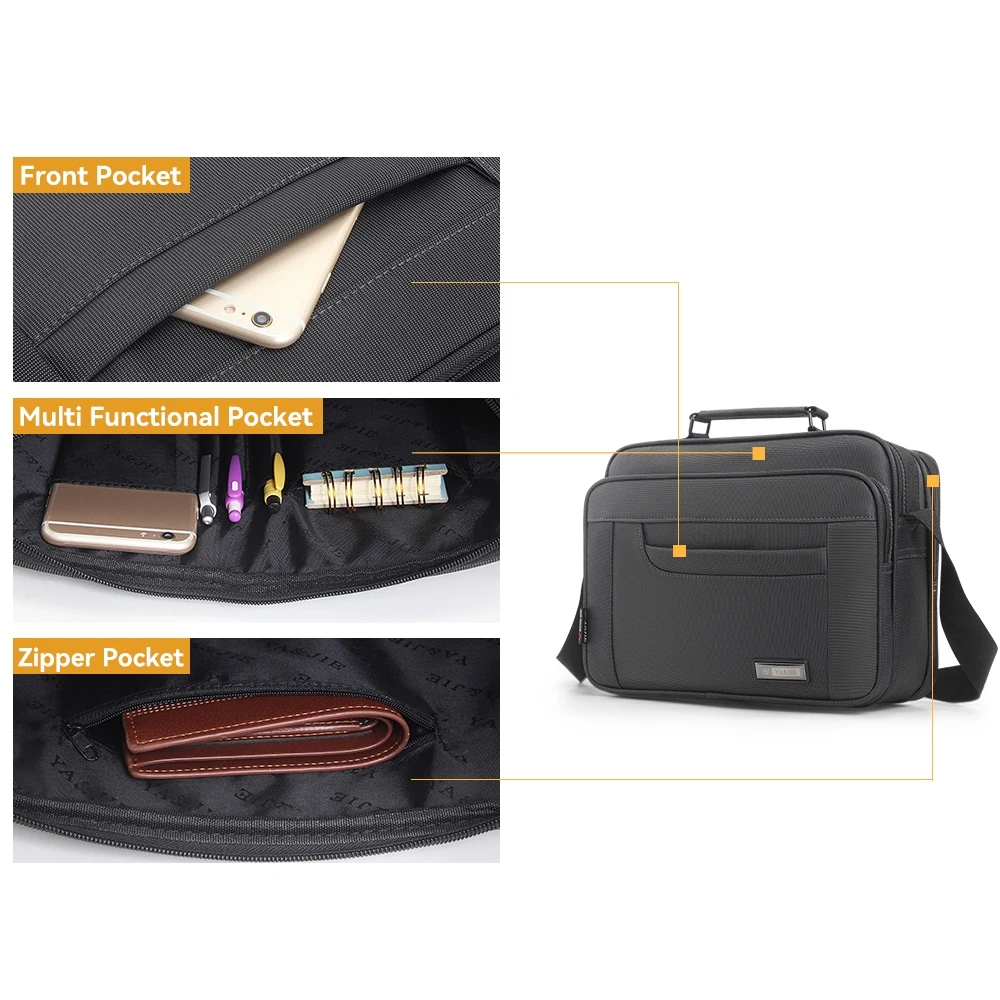 shoulder bag men Small bag Business Briefcase Large Capacity Multifunction fashion casual waterproof