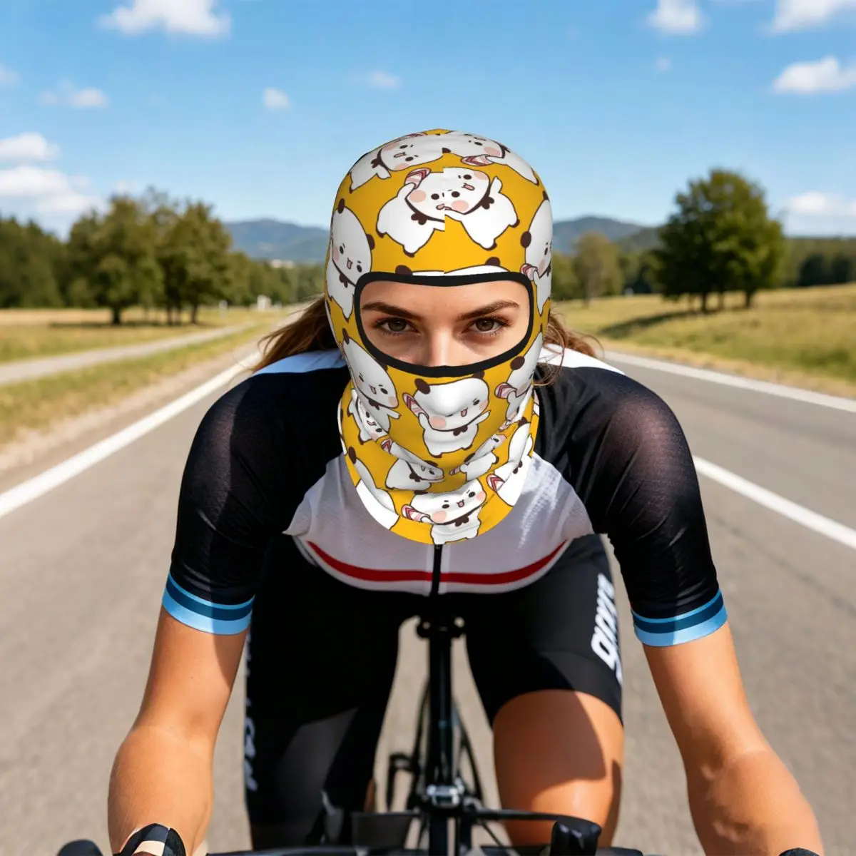 Bubu Is Throwing Flip-flops At Dudu Breathable Thin Balaclava Full Face Mask Sun Protection Neck Gaiter For Motorcycle Cycling