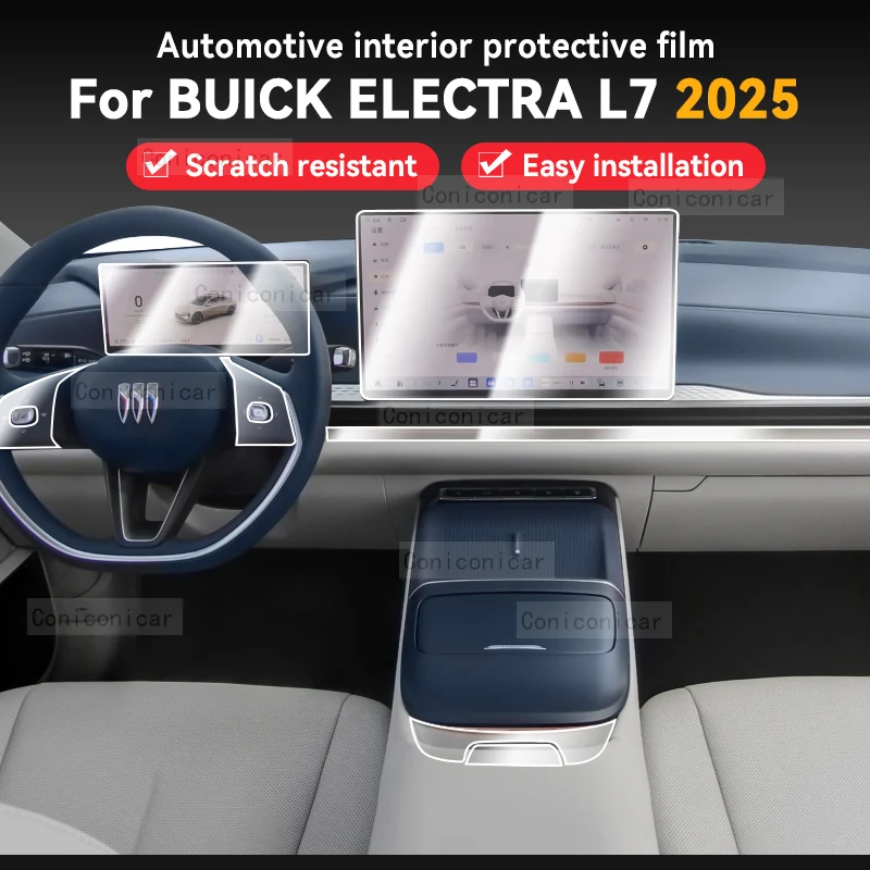 For BUICK ELECTRA L7 2025 TPU Transparent Protect Film Interior Sticker Center Console Navigator Gear Panel Car Accessories