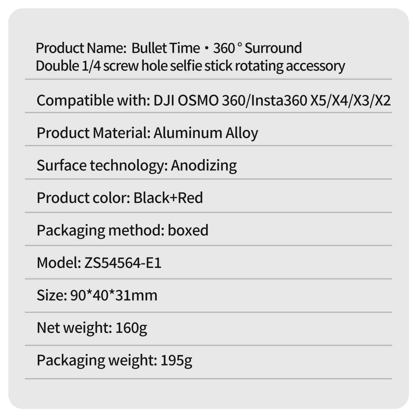 Aluminium-Kamerahalterung Schwenk- und Neigbar ARRI-Ausrüstung Verstellbarer Kugelkopf für DJI Action-Kamera Panorama-Selfie-Stick Stativ Einbeinstativ – Detail 20