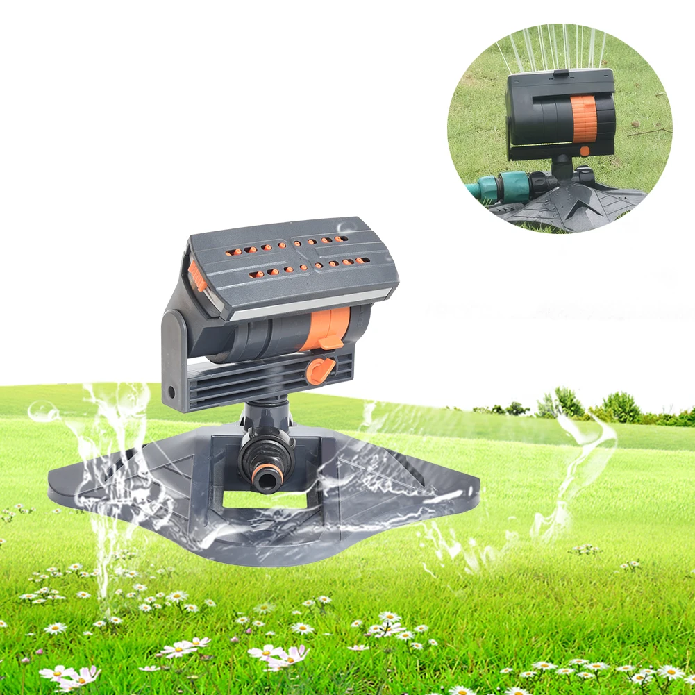 

Automatic Garden Sprinkler Adjustable Large Coverage Lawn Sprinkler 16 Holes Rotating Lawn Sprinkler Irrigation Watering System
