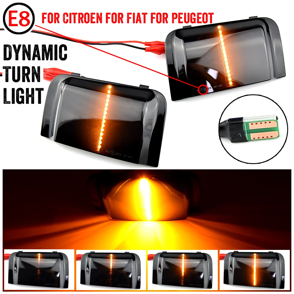 

Side Wing Rearview Mirror Dynamic Blinker Flowing Indicator LED Turn Signal Light For Peugeot Boxer Fiat Ducato Citroen Jumper