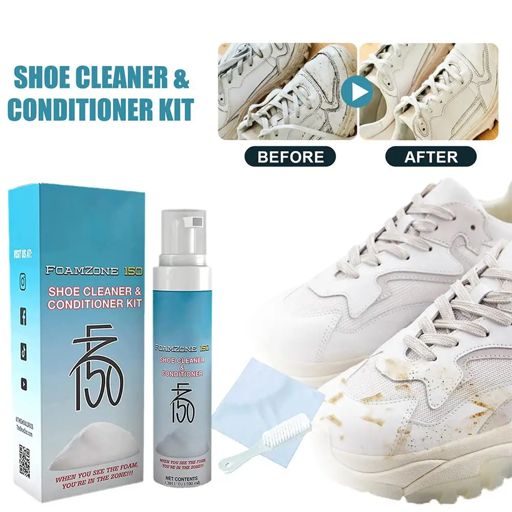 100ml White Shoes Cleaning Gel Clean Shoe Stain Whitening Cleansing Polish Foam Deoxidizer Gel For Sneaker Remove Yellow Ed L6Z9