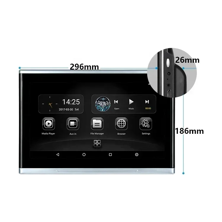 12.1 Inch Car Lcd Back Seat Headrest Video Screen Monitor Smart Media Dvd Player Ce Universal Android Rear Seat Entertainment