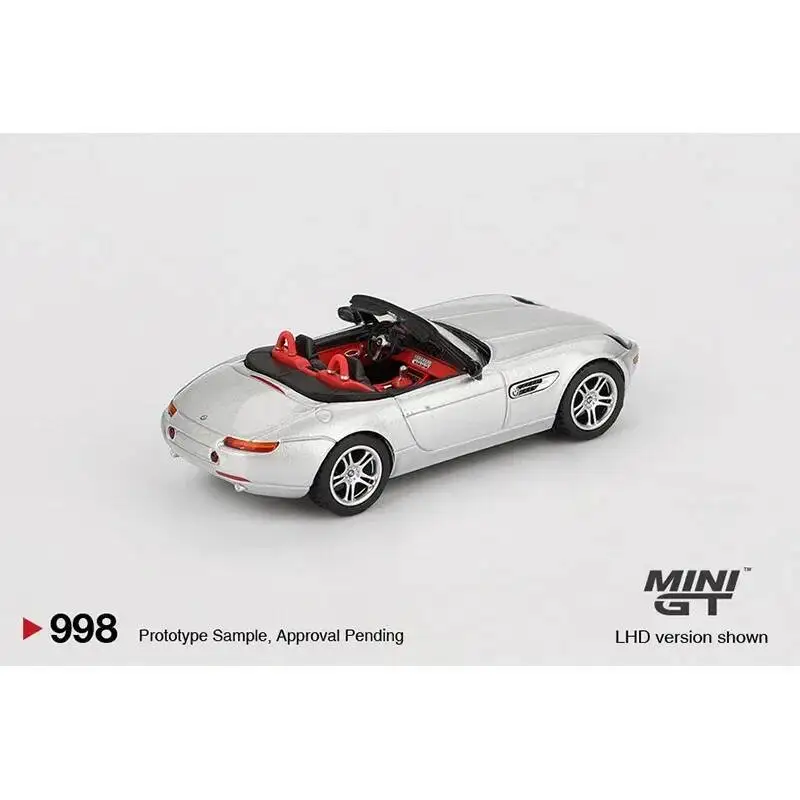 MINIGT 1:64 BMW Z8 coche fundido a presión plateado modelo Hobby colección juguetes 998
