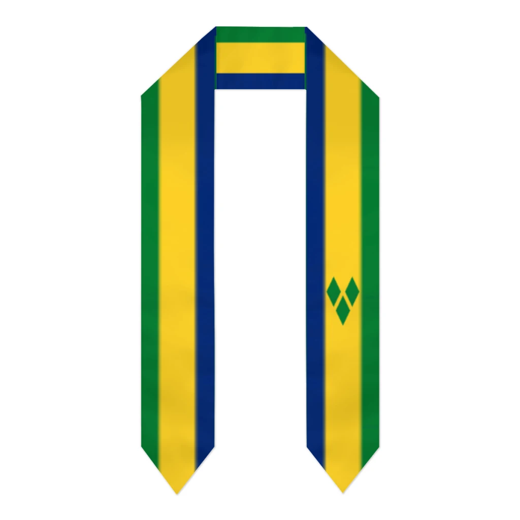 Graduation Sash Saint Vincent and the Grenadines Flag Stole Shawls Graduate Wraps Scraf International Student Pride Gifts