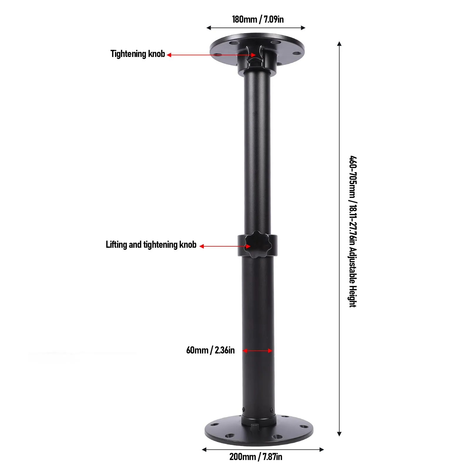 Boat Table Pedestal High Stability Easy To Assemble Removable Heavy Duty RV Table Leg and Base for Campervan Yacht Deck