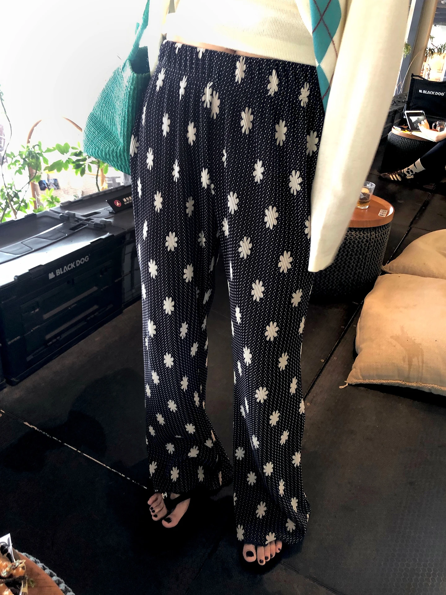 

Новые широкие брюки 2026 года с цветочным принтом, на резинке, повседневные, для женщин, из полиэстера, устойчивые к деформации