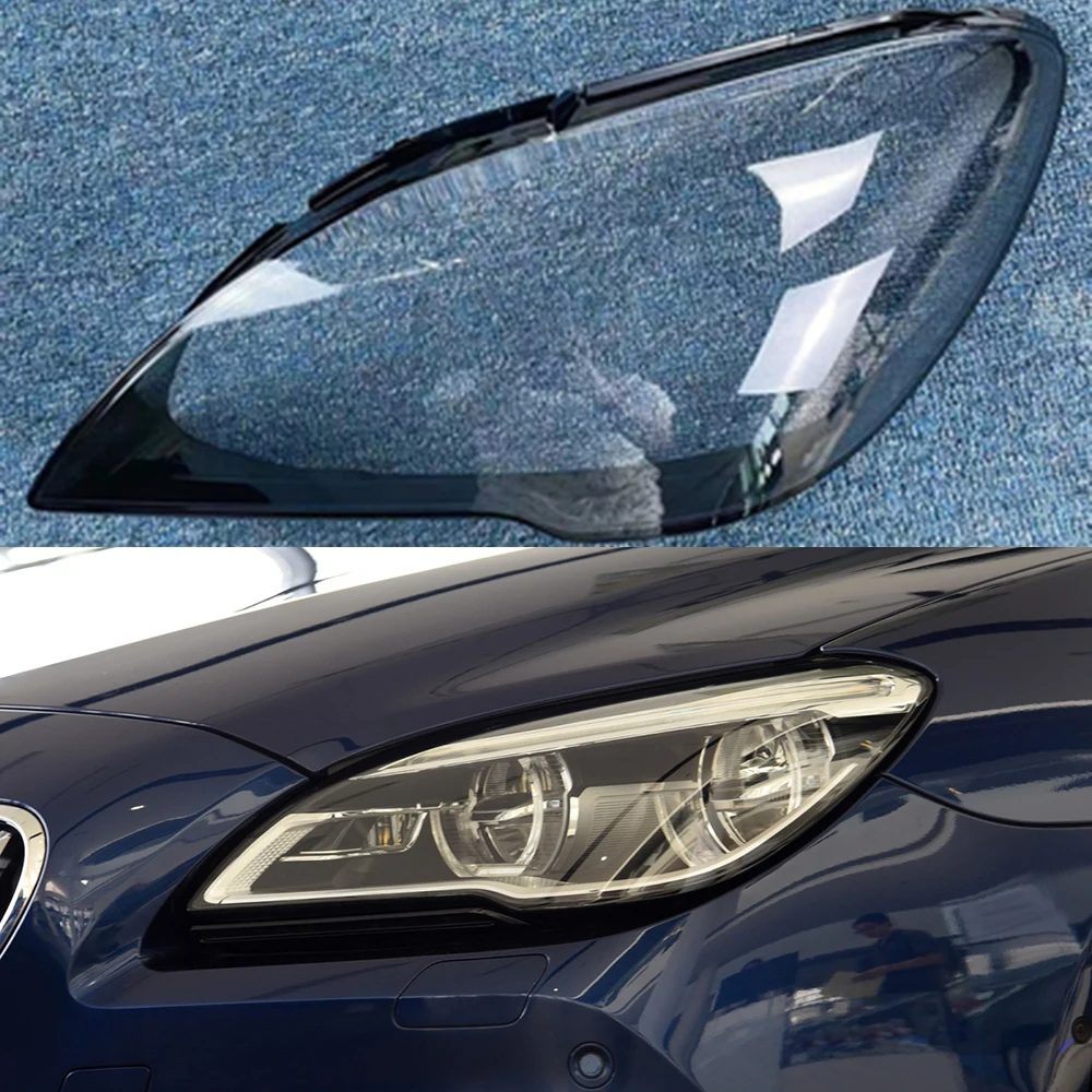 For BMW 6 Series F13 2015-2017 Headlight CoverTransparent Lampshdade Headlamp Shell Plexiglass Replace Original Lens