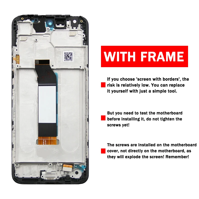 6.5\'\' Tested M2103K19G M2103K19C Screen For Xiaomi Redmi Note 10 5G LCD Display Touch Screen Digitizer Assembly Replacement