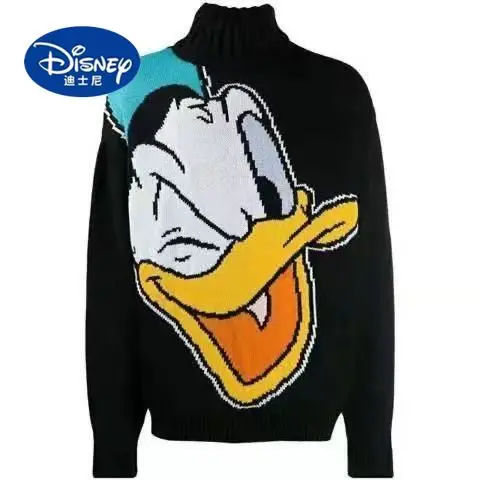 

Disney 2025 Fall Winter Donald Duck Sweater, Oversized Loose Fit Knitwear, Casual Longline Cardigan