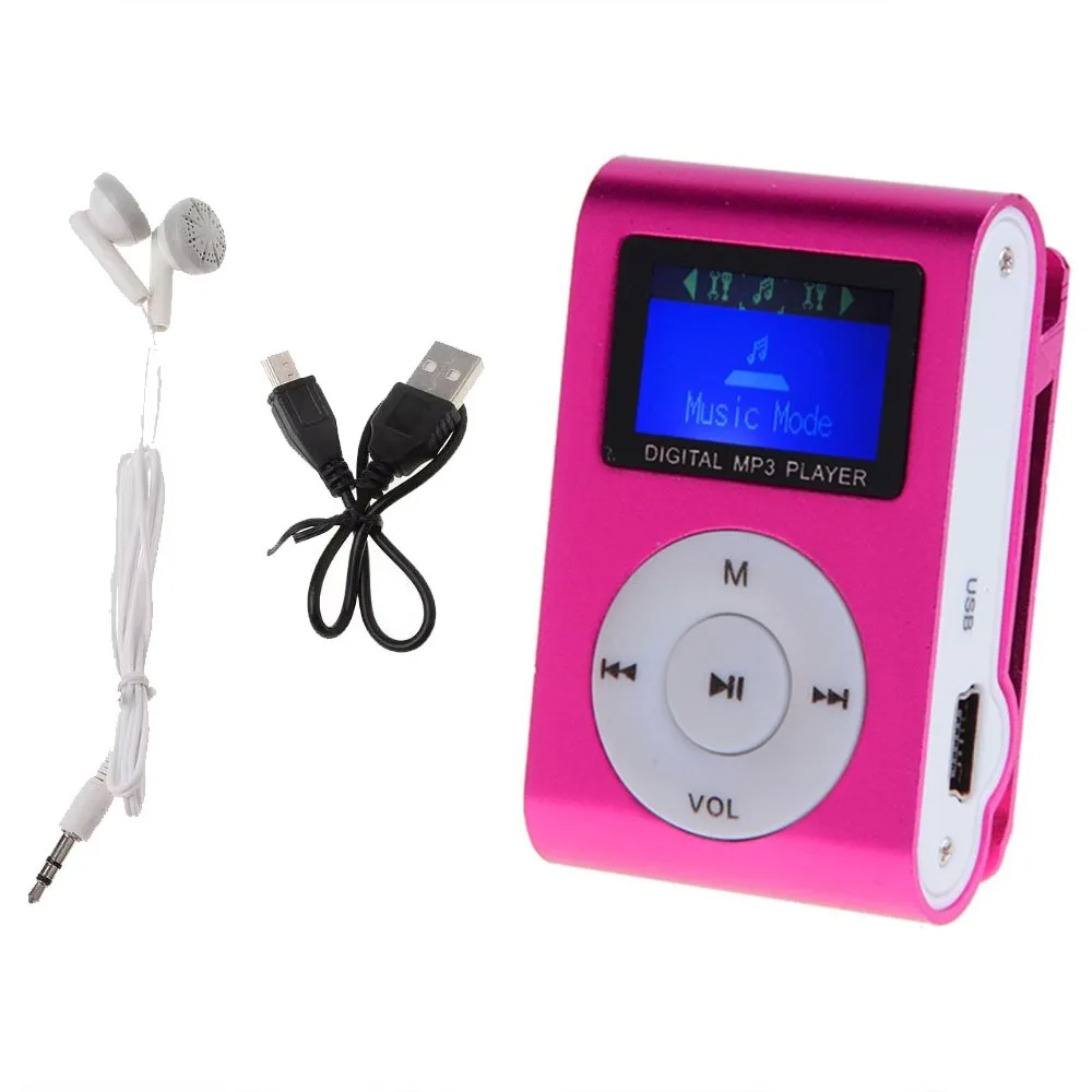 

Lossless Sound Portable Mini MP3 Player Metal Clip Card Slot USB MP3 Music Players with LCD Screen Touch Keys Student Walkman